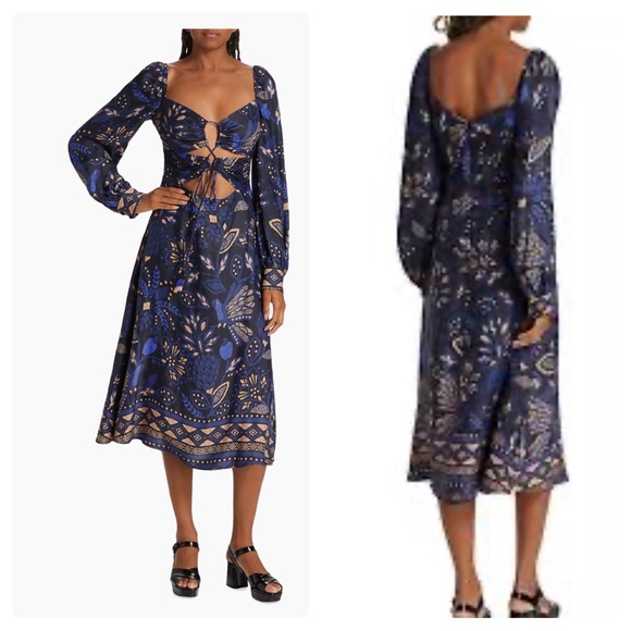 FARM Rio Dresses & Skirts - NWT FARM RIO
Cutout printed georgette midi dress. Size large.
